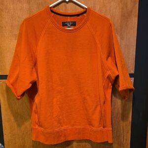 Rag & Bone Vibrant Orange Short Sleeve Sweatshirt